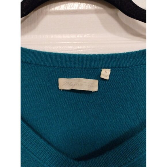Martin + Osa Cashmere blend teal pullover sweater - Picture 6 of 6